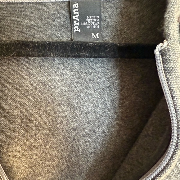 Prana Theon Colorblock Grey Zip Up Hoodie with Pockets - Picture 6 of 8